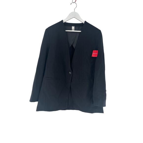 Spanx Women's Classic Black Perfect Collarless Blazer Size L - Picture 4 of 10
